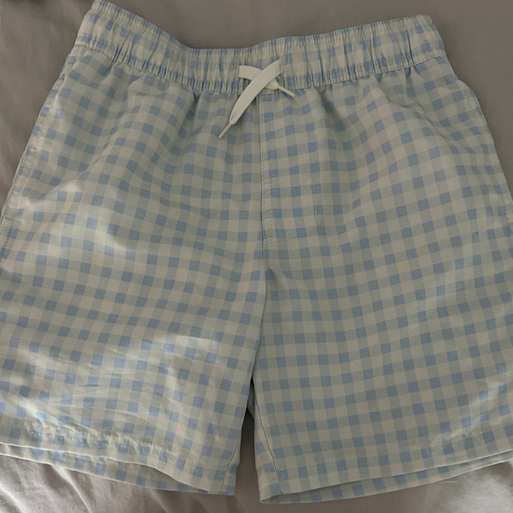 Cat & Jack Light Blue and White Plaid Shorts